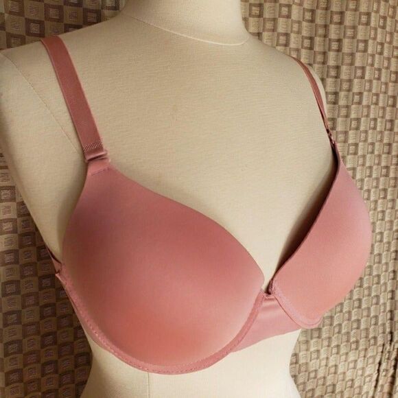 Women's Plus 42C Pink Sweetheart Lined Padded Bra Full Coverage T- Shirt 42C - Picture 6 of 8